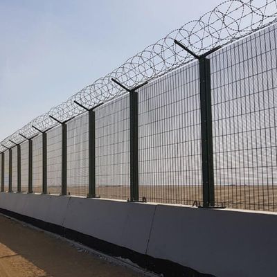 Bột phủ 358 chống leo hàng rào tấm đen trắng