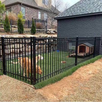 6 ft màu hình vuông tấm ống thép hàng rào Bạch bạch cầu