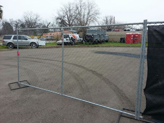 Galvanized nhà ở Temp hàng rào bảng 6x12 có thể tháo rời để lưu trữ