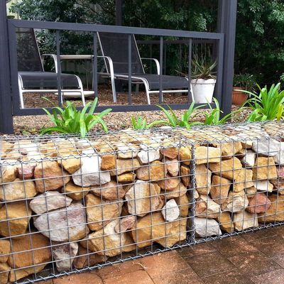 Stainless Steel bền Gabion Wire Mesh 1.8mx0.5mx2m Pvc phủ