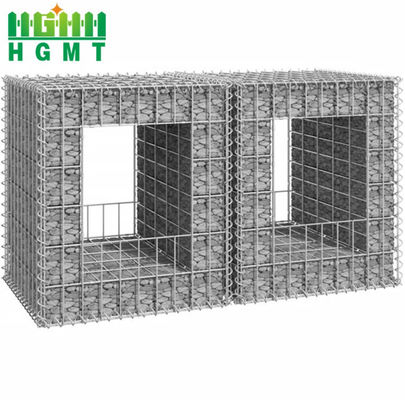 Đá 2m chiều cao Sợi lưới hộp Gabion Hot Dip kẽm khung kim loại