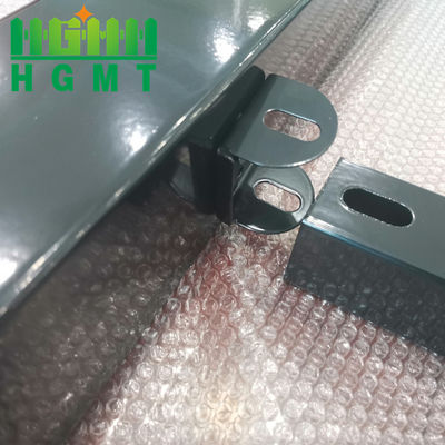 Square Post Thép ống hàng rào sân nhà trang trí hồ bơi Đen PVC phủ