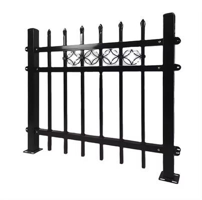 Bán nóng thiết kế mới hàng rào thép mạ kẽm hình ống 8 feet màu đen cho sân vườn