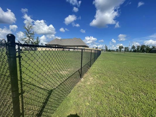 Nhập khẩu 6ft 7ft 9 Gauge 10 Gauge 11 Gauge Vinyl đen PVC phủ Hot Dip xăng dây chuyền nối hàng rào bán