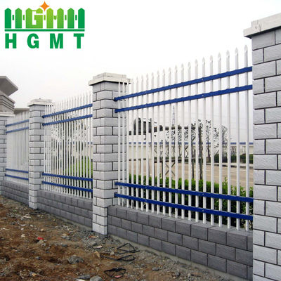 Bàn hàng rào ống thép phẳng phủ bột bằng sắt cho khu dân cư