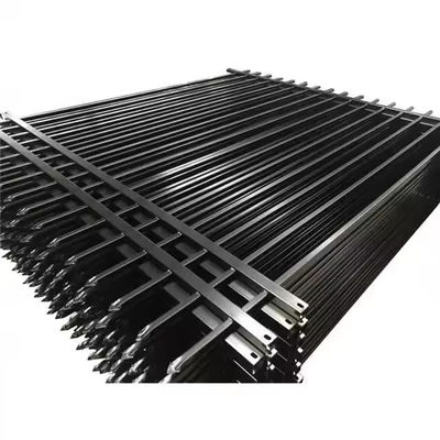 Black Square Tube Tinh kim sắt Spear Top Picket hàng rào thép kim loại ống hàng rào