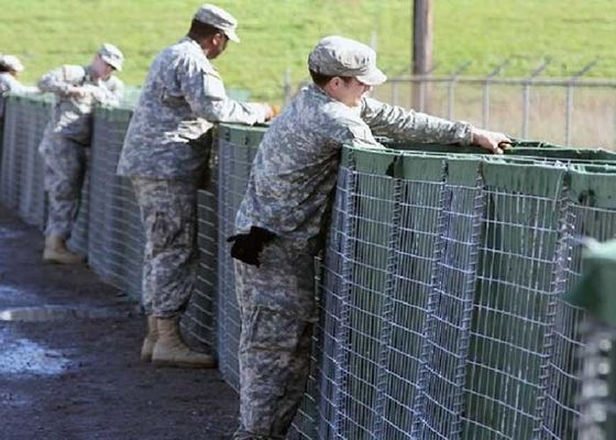 Đường HESCO tròn được chế tạo sẵn 4.5mm Wire Hesco Sand Barrier