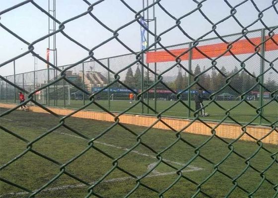 Cyclone 6Ft Metal Chain Link Cửa hàng PVC phủ màu xanh lá cây