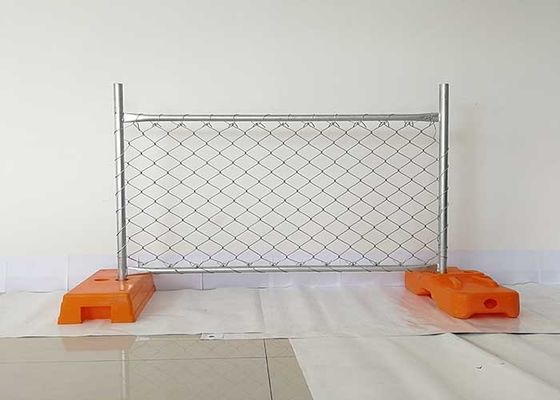 Chống gỉ 6ftx10ft dây chuyền liên kết xây dựng hàng rào 60g / M2 mạ