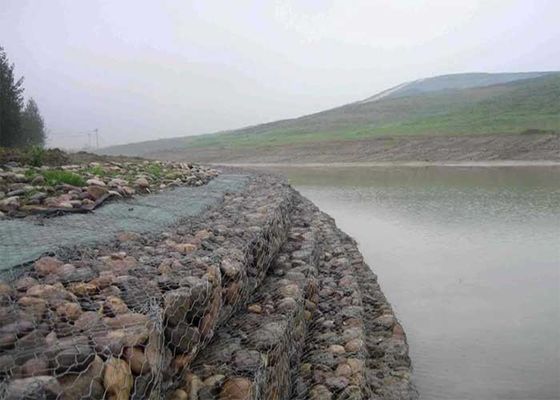 Galfan dệt 0,5m cao lưới Gabion giỏ trong sông
