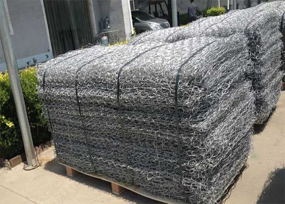 Thùng Gabion dệt galvanized 60x80mm kim loại lưới mịn Thùng Gabion