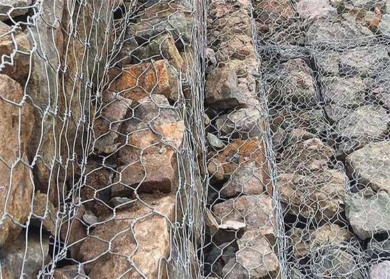 Chống ăn mòn lưới Gabion hình sáu góc Gabion giỏ 2mx1mx1m