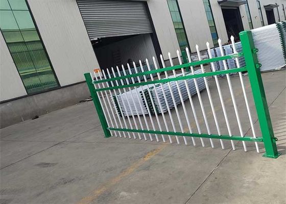 Green Powder Coating Picket Top H3m Cửa kim loại ống